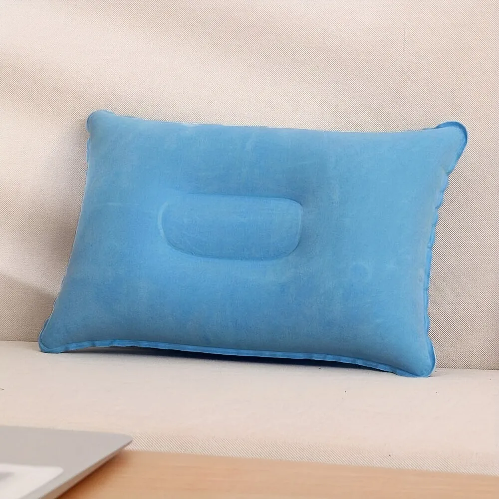 1pc Ultralight Inflatable Pillow - Stain-Resistant, Medium Firmness, Portable, Hand Washable, Lightweight Sleep Supply Cushion for Travel, Hiking, and Car - Perfect for Head Support
