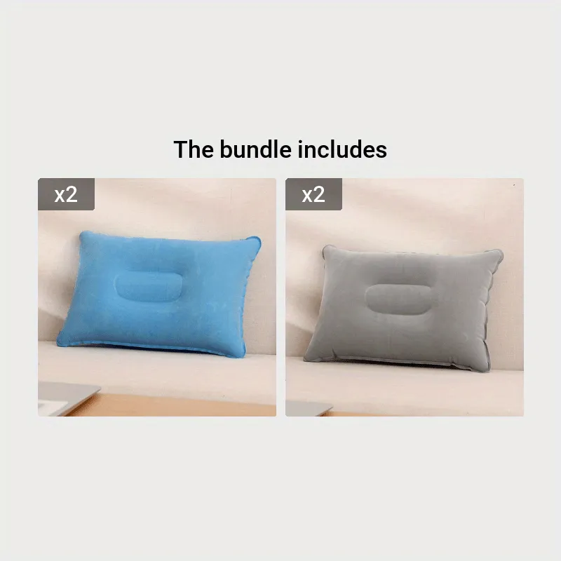 1pc Ultralight Inflatable Pillow - Stain-Resistant, Medium Firmness, Portable, Hand Washable, Lightweight Sleep Supply Cushion for Travel, Hiking, and Car - Perfect for Head Support