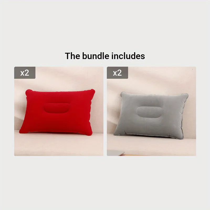 1pc Ultralight Inflatable Pillow - Stain-Resistant, Medium Firmness, Portable, Hand Washable, Lightweight Sleep Supply Cushion for Travel, Hiking, and Car - Perfect for Head Support