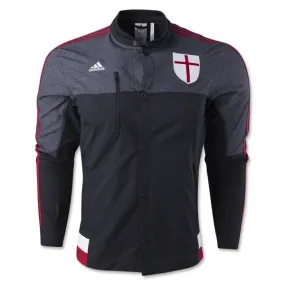 Adidas Mens AC Milan Anthem Jacket - Black, Victory Red & Core White | Stylish Athletic Outerwear for Fans