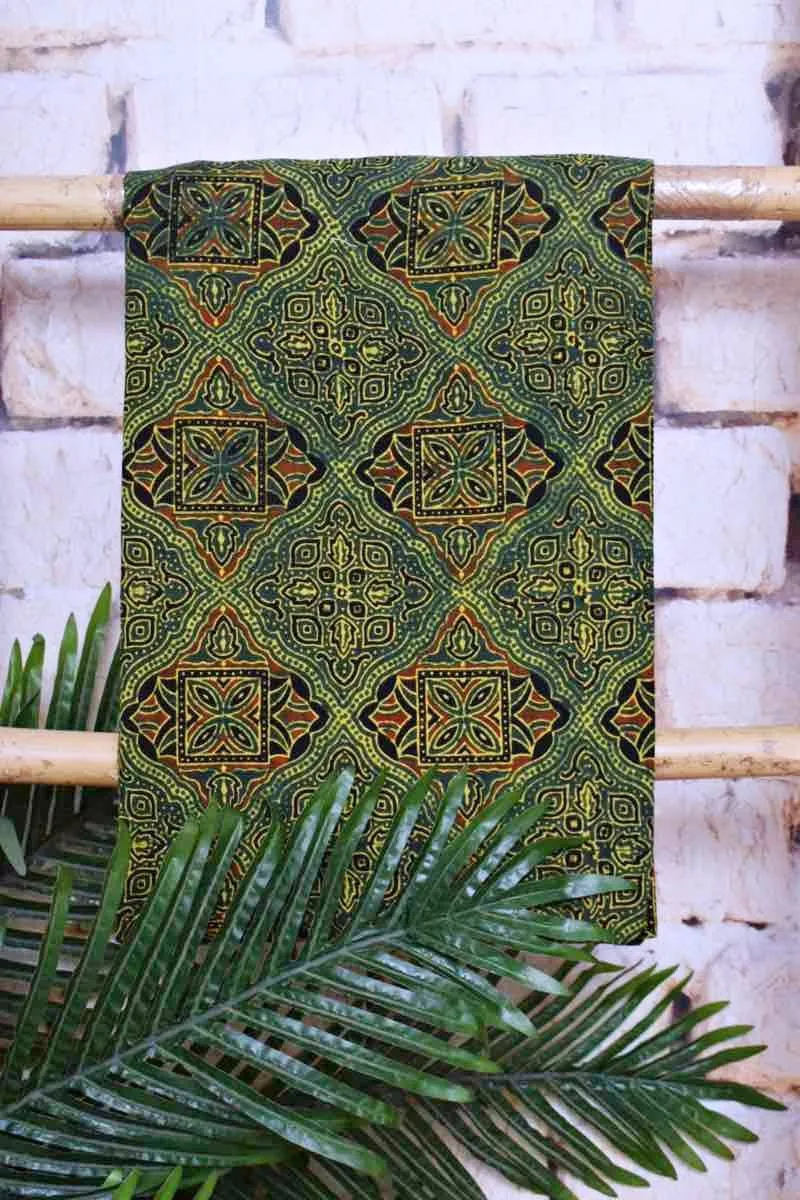 Ajrakh Triple Block Cotton Suit