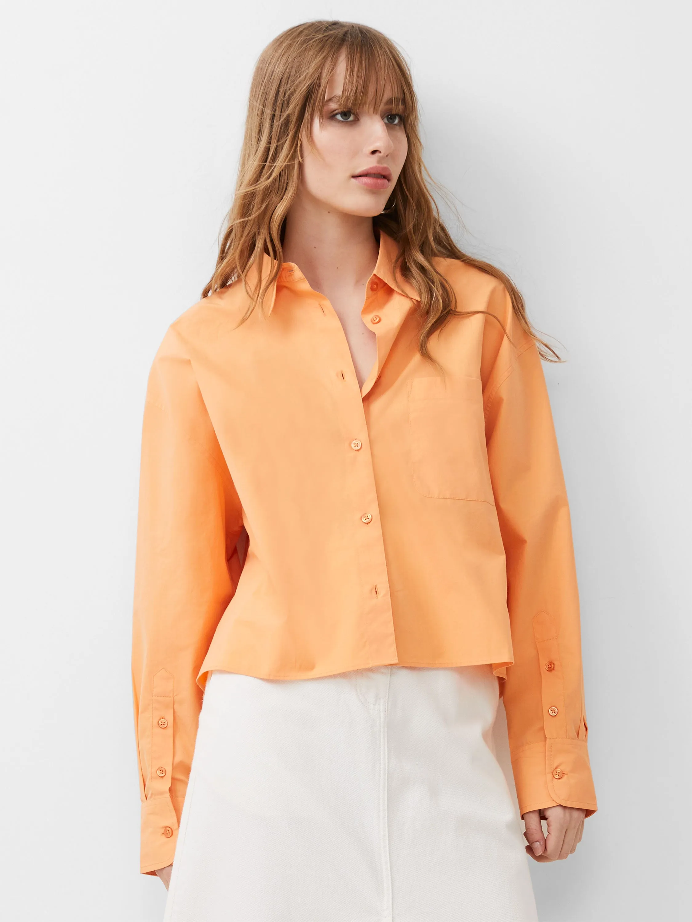 Alissa Cotton Cropped Shirt