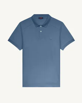 Alvaro cotton polo shirt Washed blue