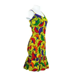 Ankara Spaghetti Strap Dress