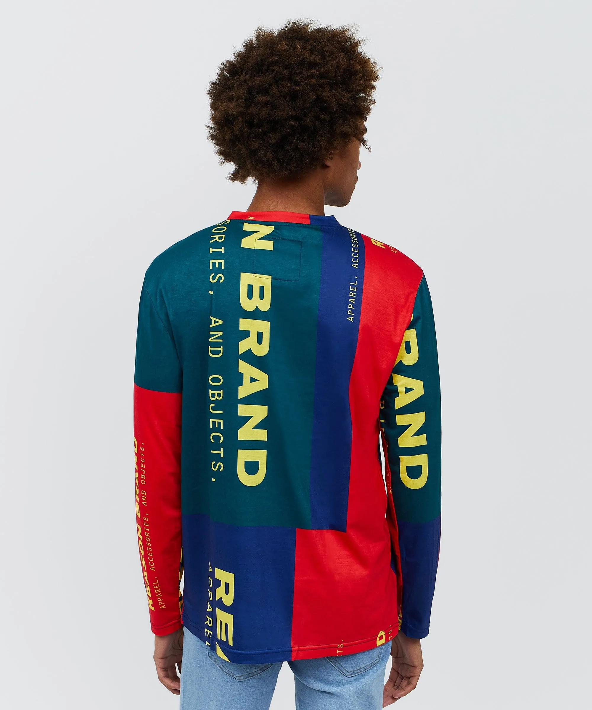 Arseno Multi Color Long Sleeve Logo Tee