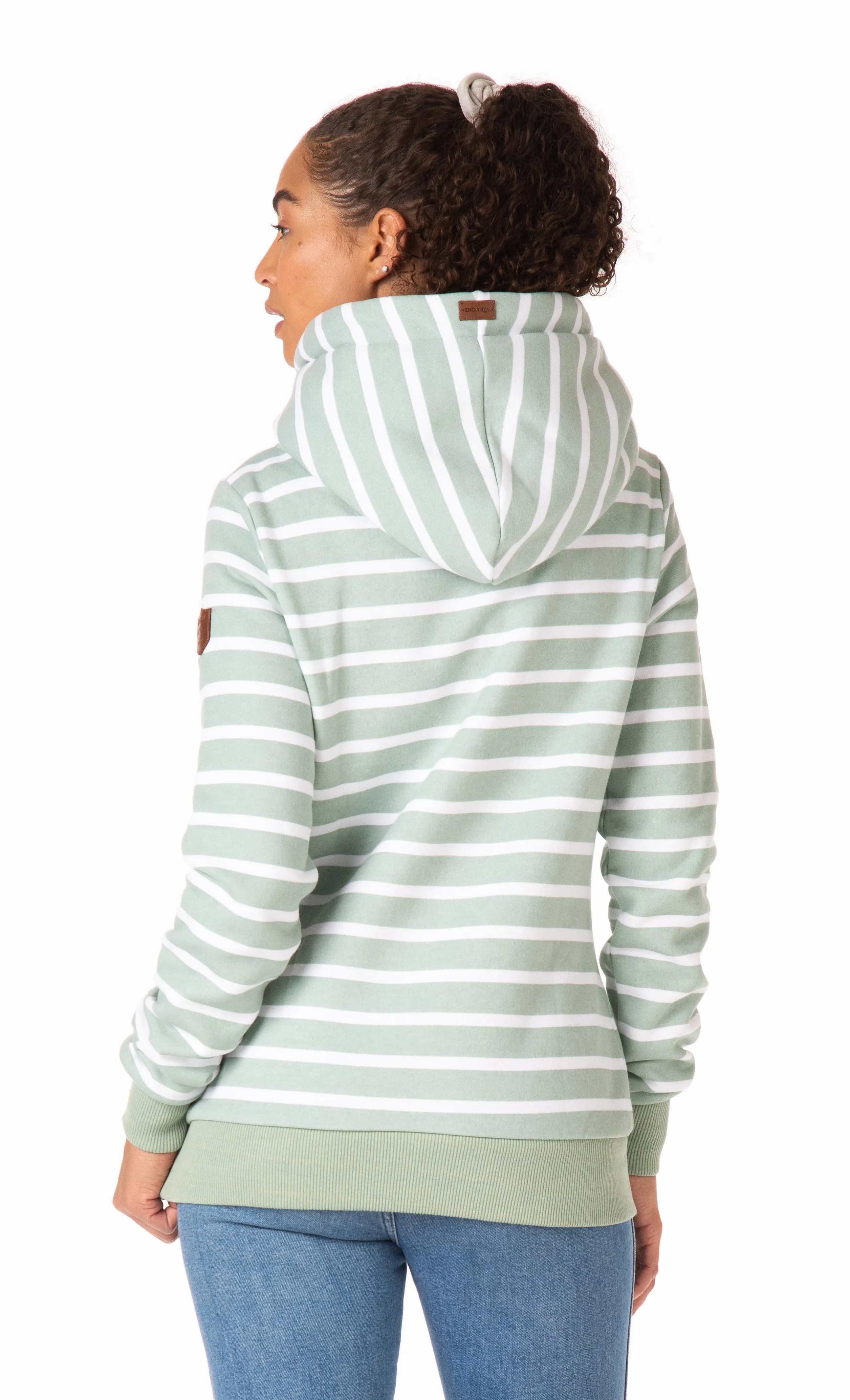 Artemis Print Green Bay Stripe Hoodie
