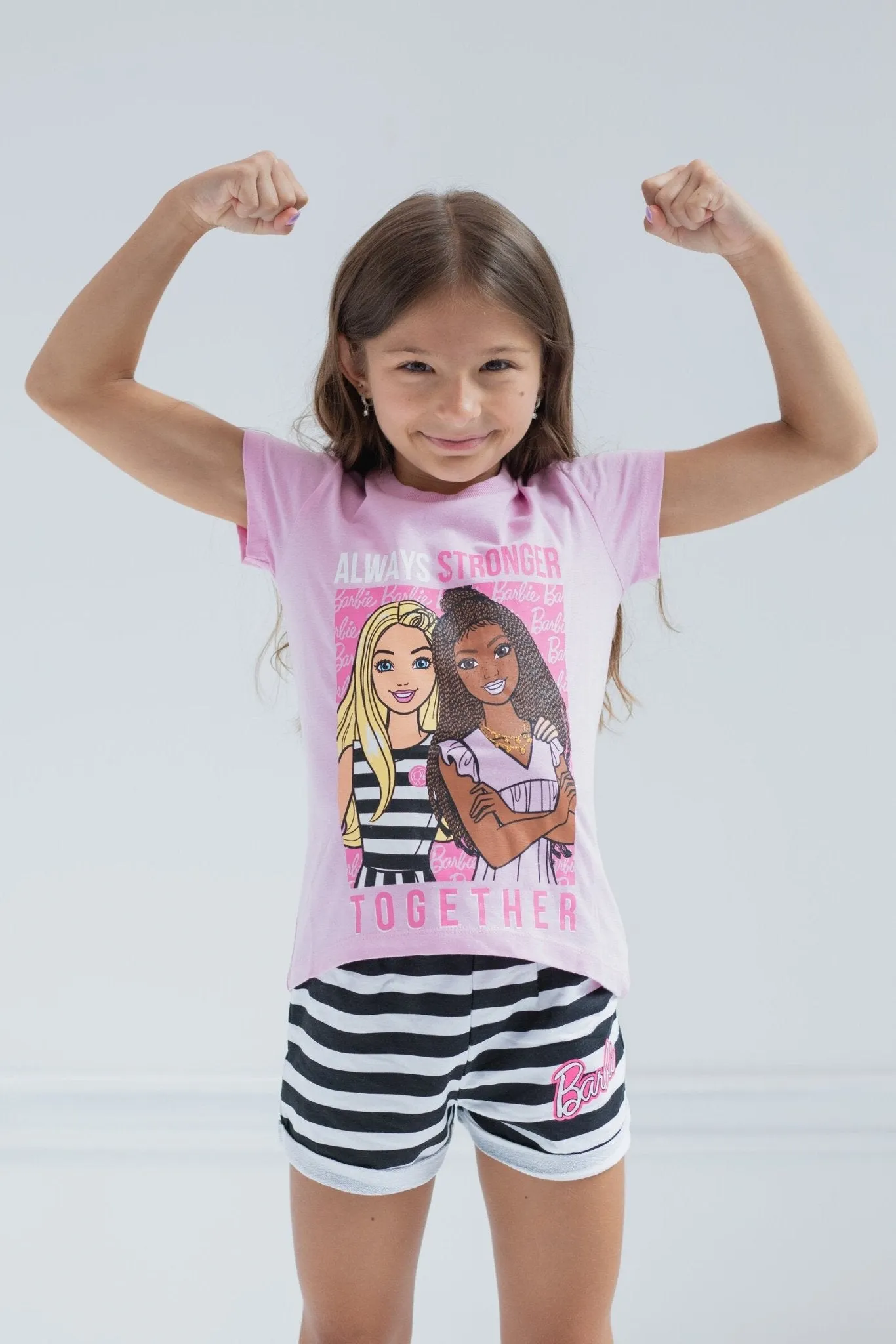 Barbie T-Shirt and French Terry Shorts Outfit Set