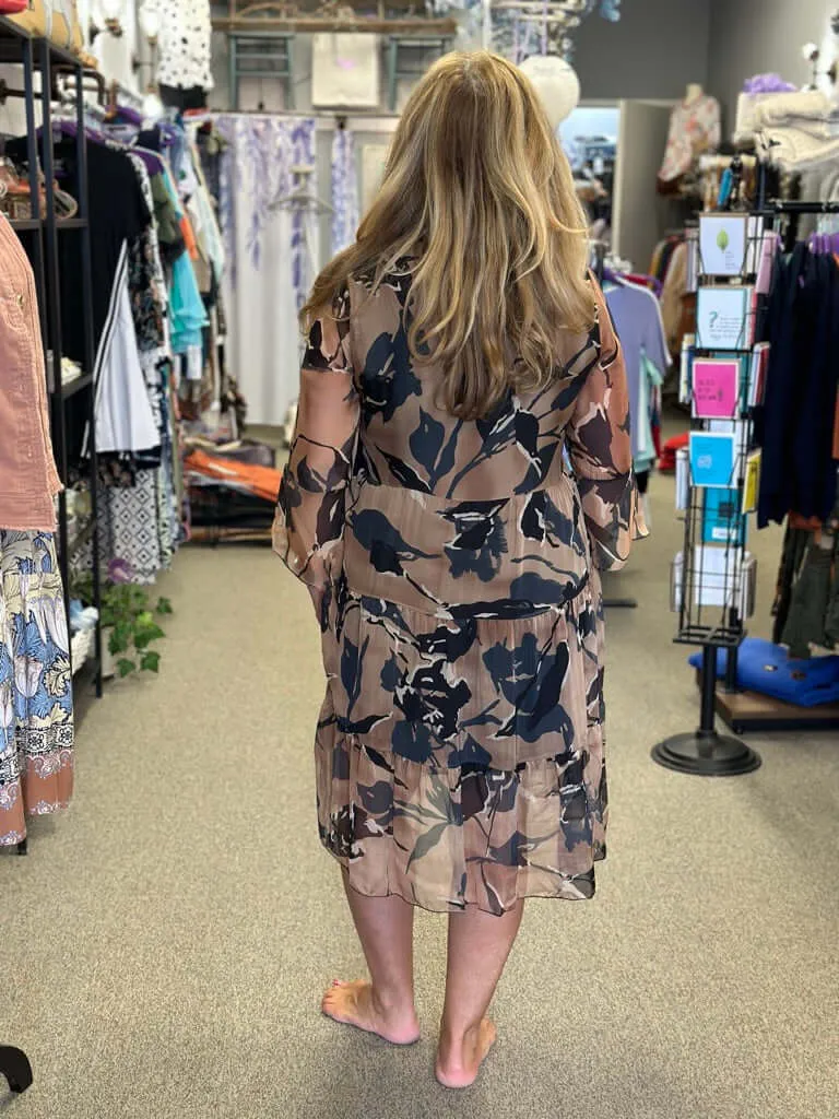 Beige Combo Dress