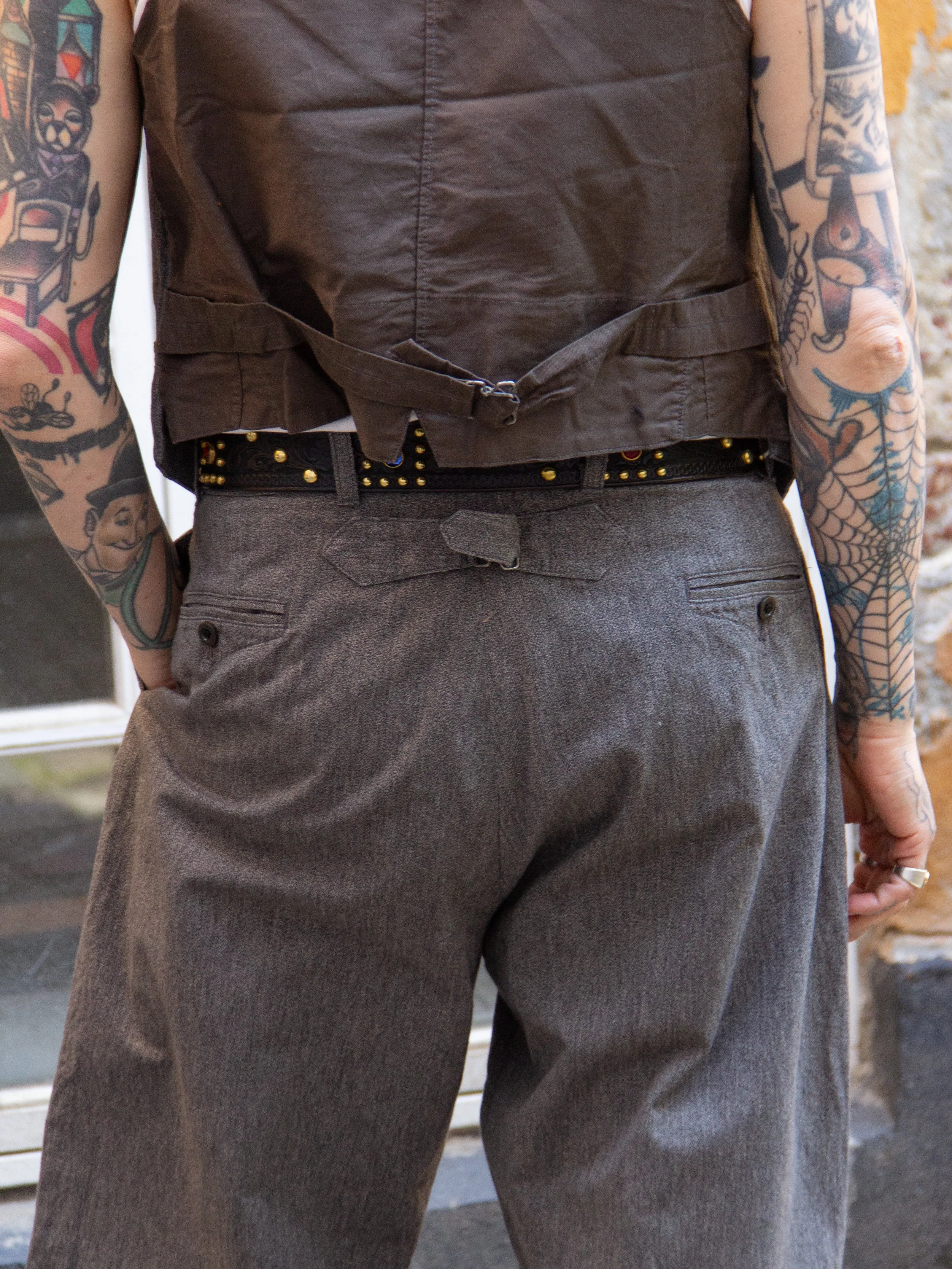 Belafonte Ragtime Clothing, Hiback Trouser, Salt & Pepper