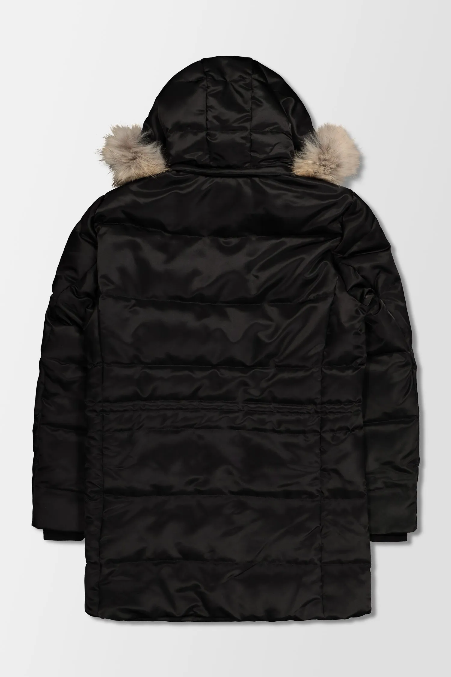 Luxurious Black Long Down Jacket for Billionaire Elegance