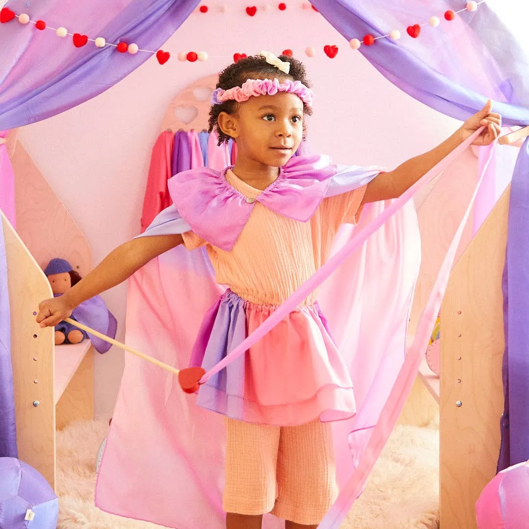 Blossom Cape - 100% Silk Pink   Purple Cape