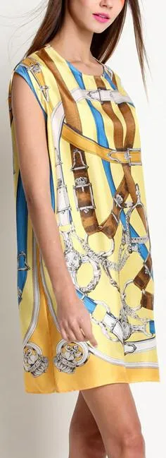 'Cavalcadour' Silk Shift Dress