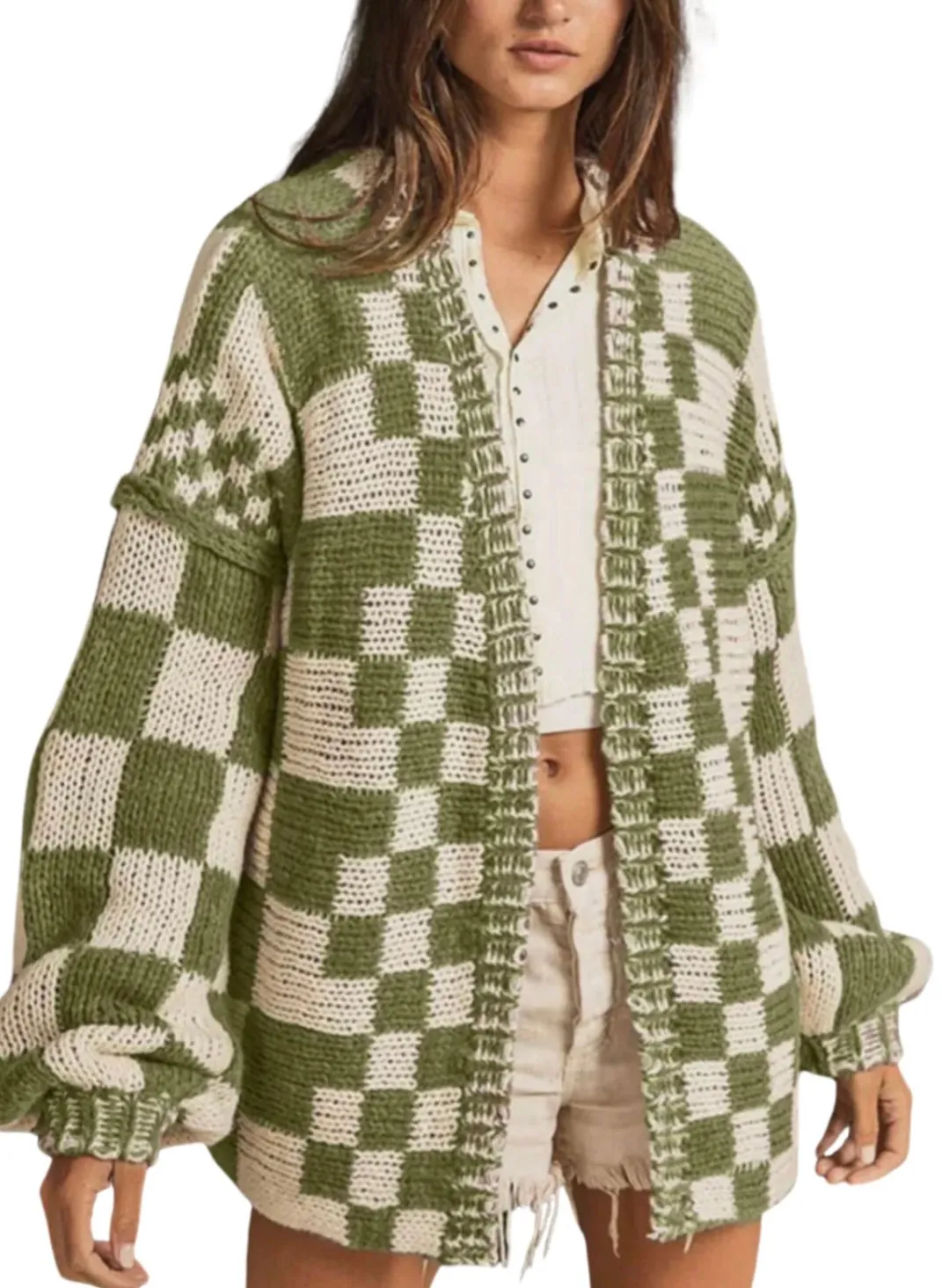 Checkmate Olive & Ivory Cardigan