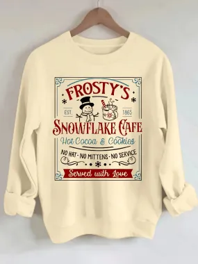 Christmas Frosty's Snowflake Cafe Women's Sweatshirt