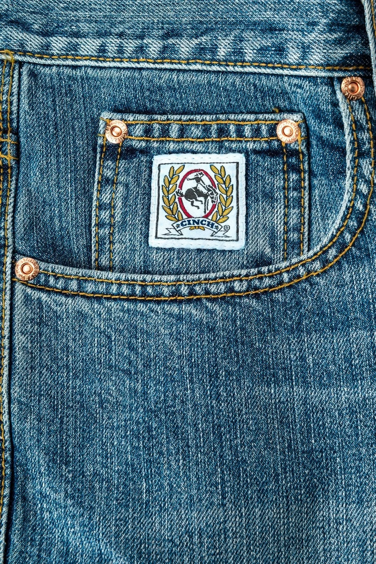 Cinch Mens White Label Relaxed Fit Stonewash Jeans - Style MB92834003