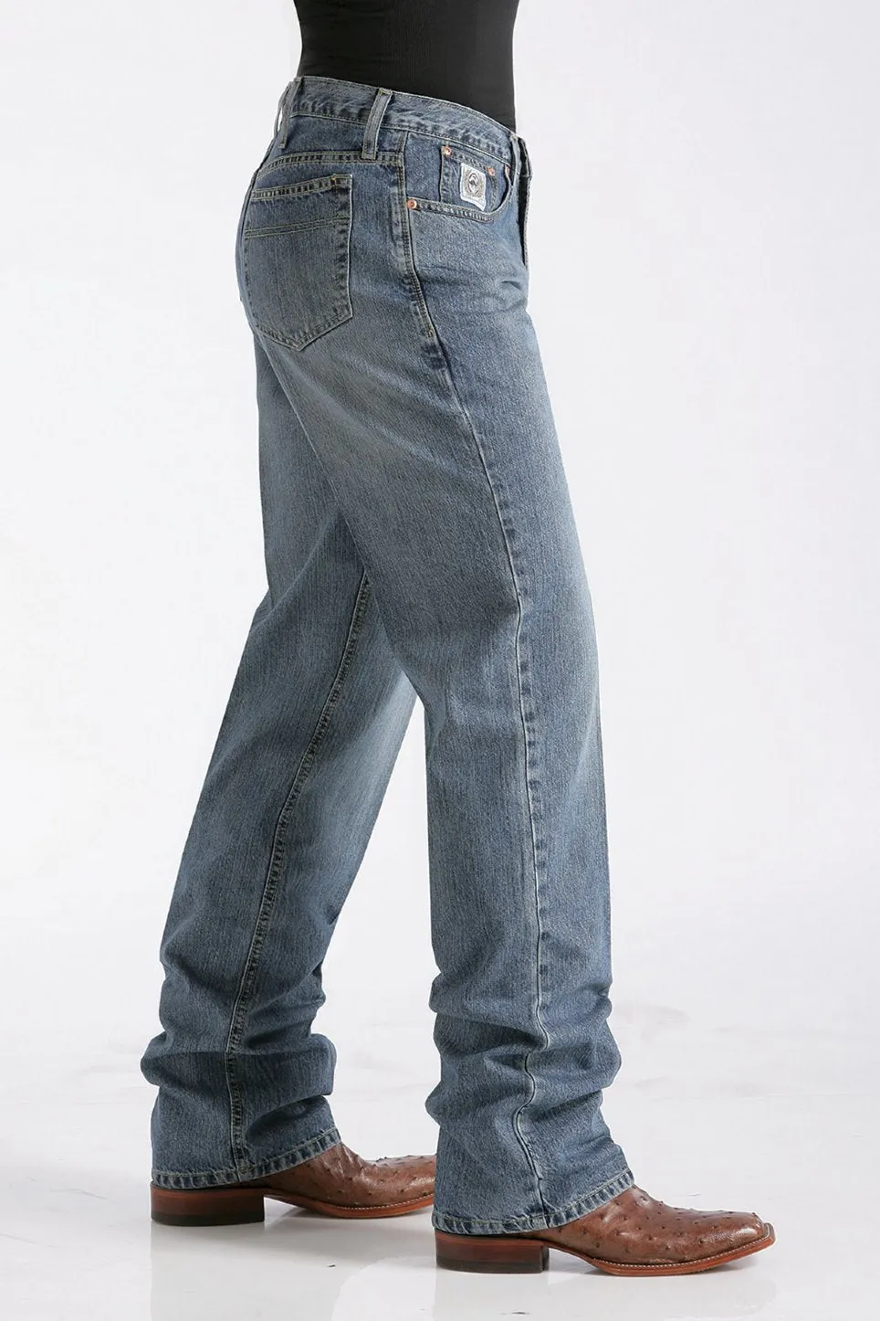 Cinch Mens White Label Relaxed Fit Stonewash Jeans - Style MB92834003