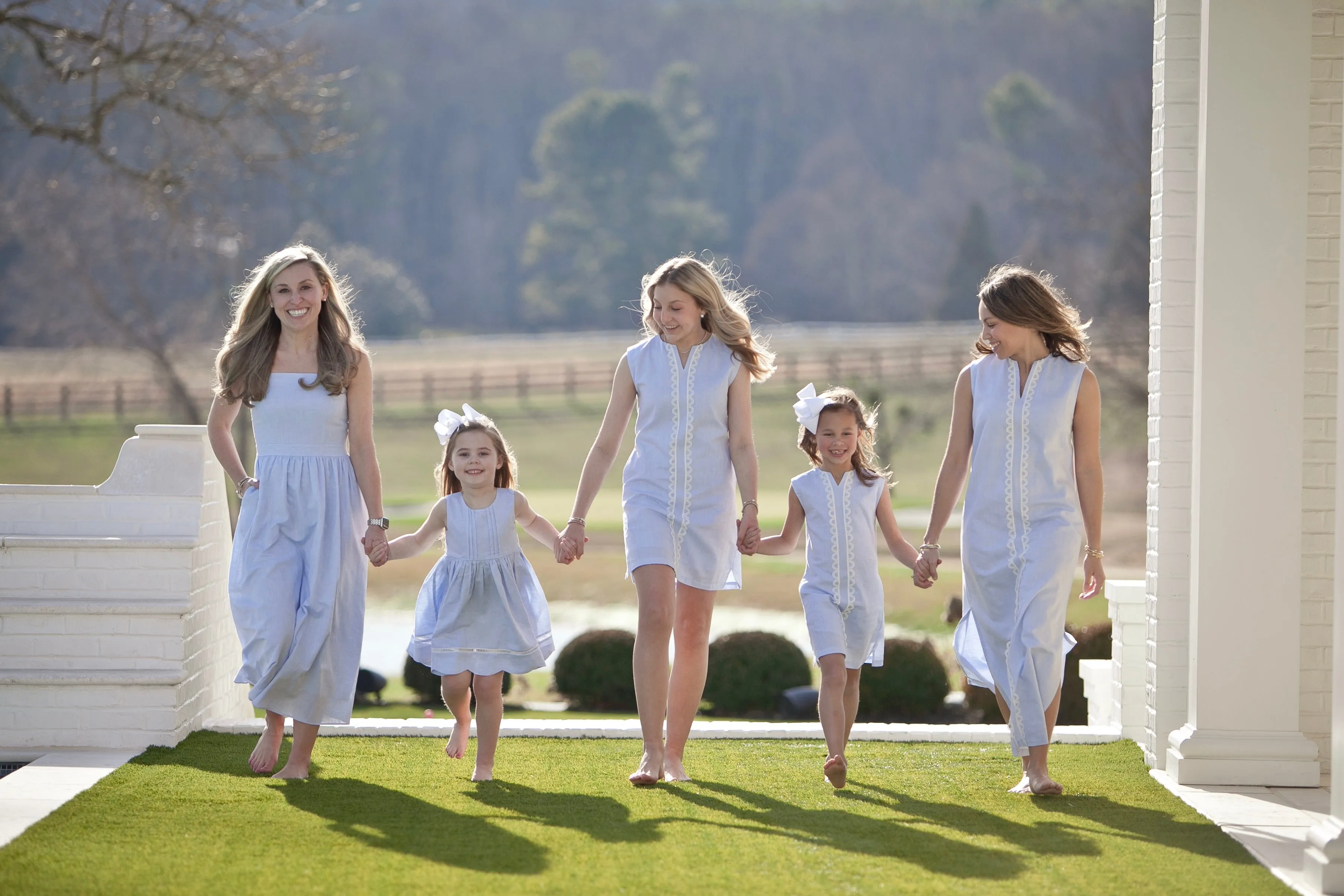 Claire Dress (Girls) – Bluffton Blue Linen