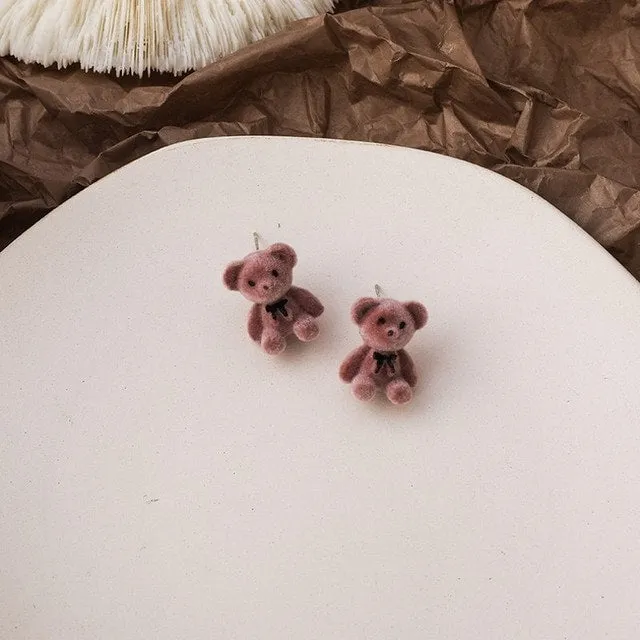 Cute Bow Bear Earring