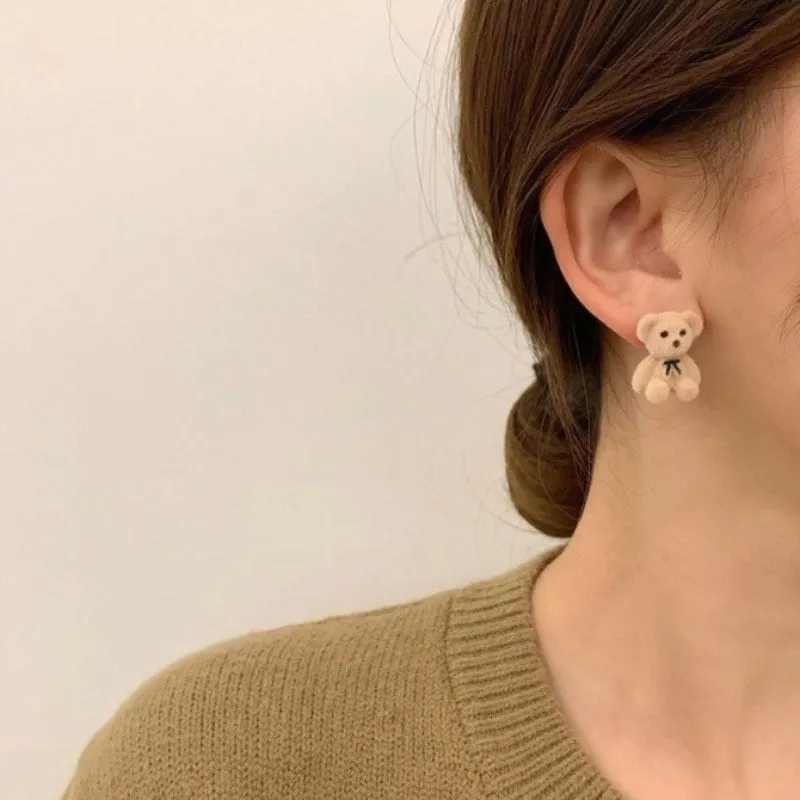 Cute Bow Bear Earring