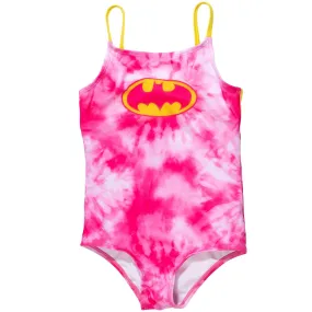 DC Comics Justice League Batgirl Kids One Piece Swimsuit, UPF 50  Sun Protection