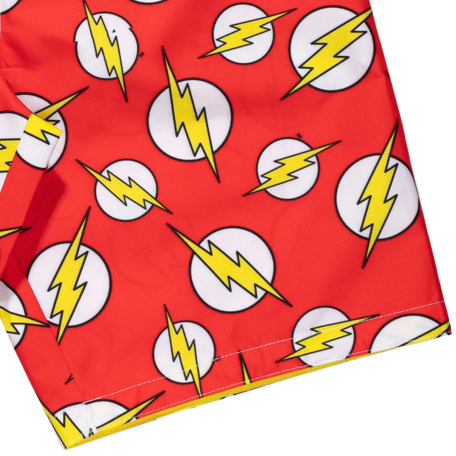 DC Comics Justice League The Flash UPF 50  Rash Guard Swim Trunks Outfit Set