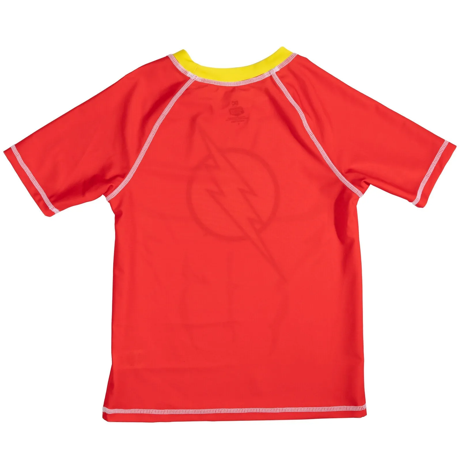 DC Comics Justice League The Flash UPF 50  Rash Guard Swim Trunks Outfit Set