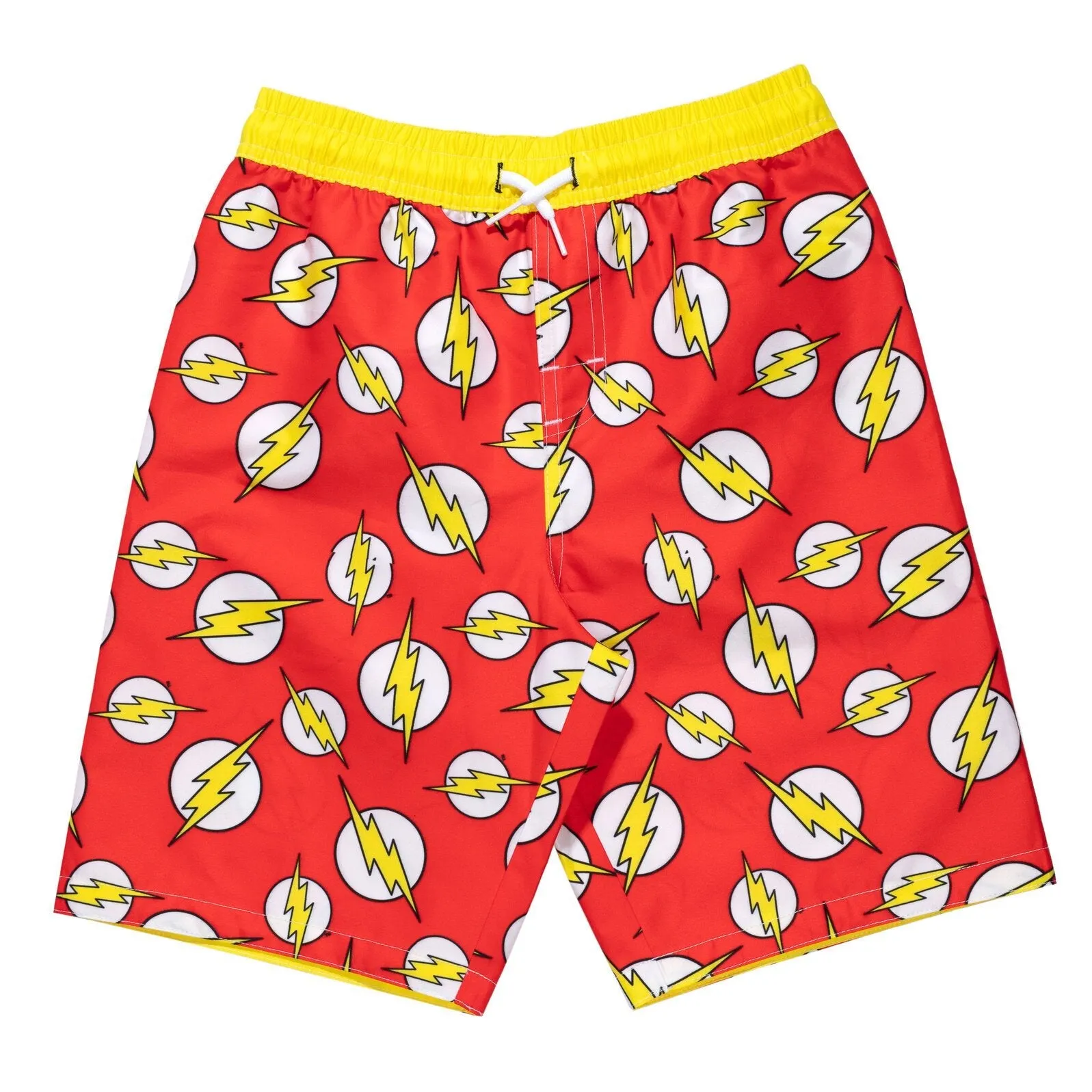 DC Comics Justice League The Flash UPF 50  Rash Guard Swim Trunks Outfit Set