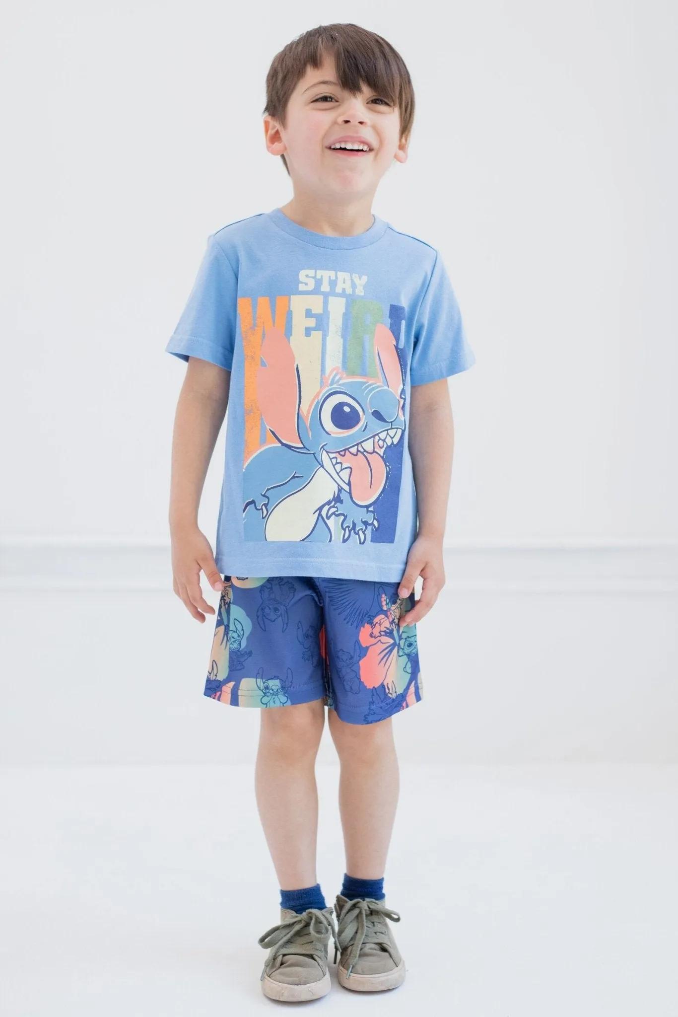Disney Lilo & Stitch Stitch T-Shirt and Shorts Outfit Set