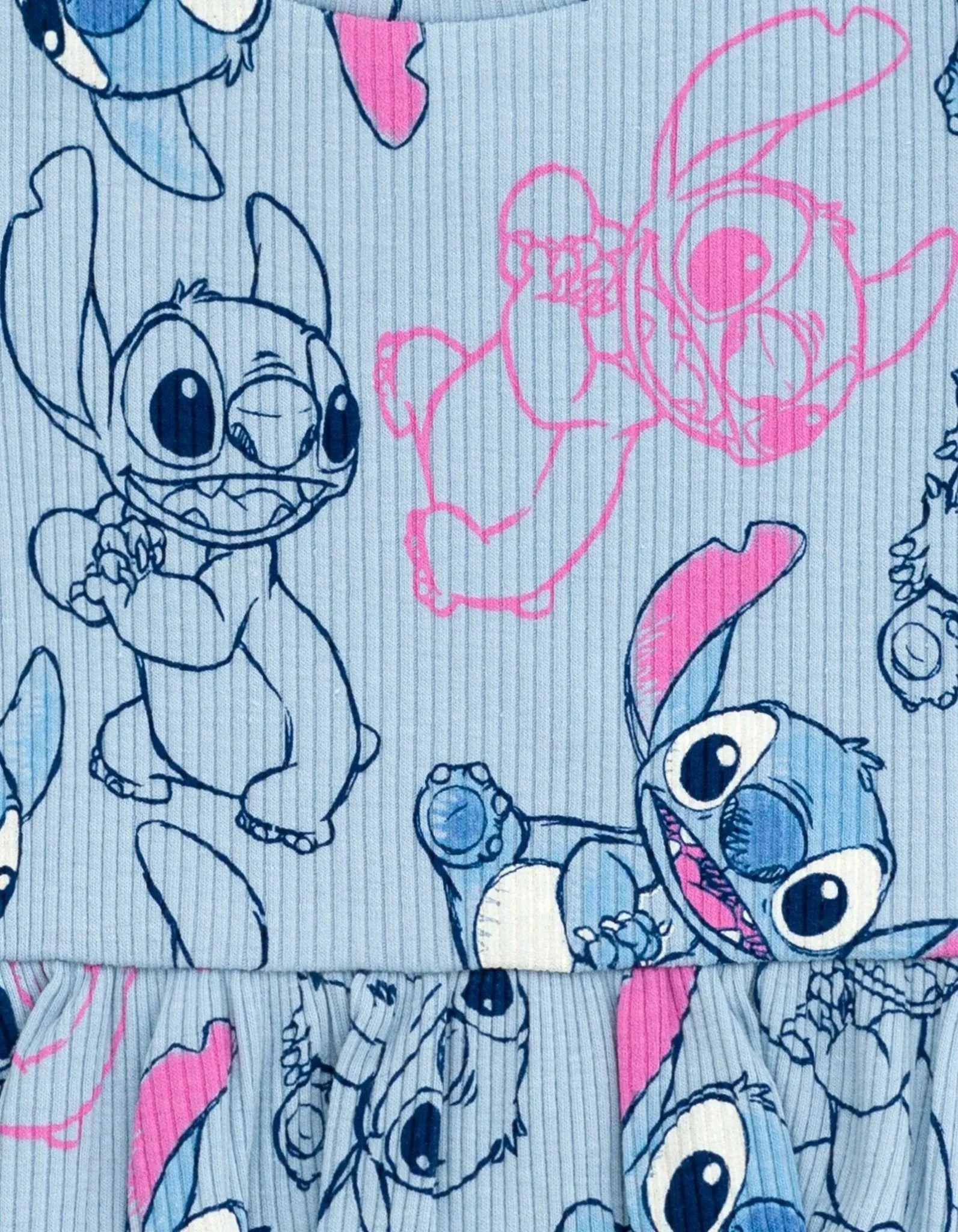 Disney Lilo & Stitch Stitch Tunic Peplum T-Shirt and Bike Shorts Outfit Set