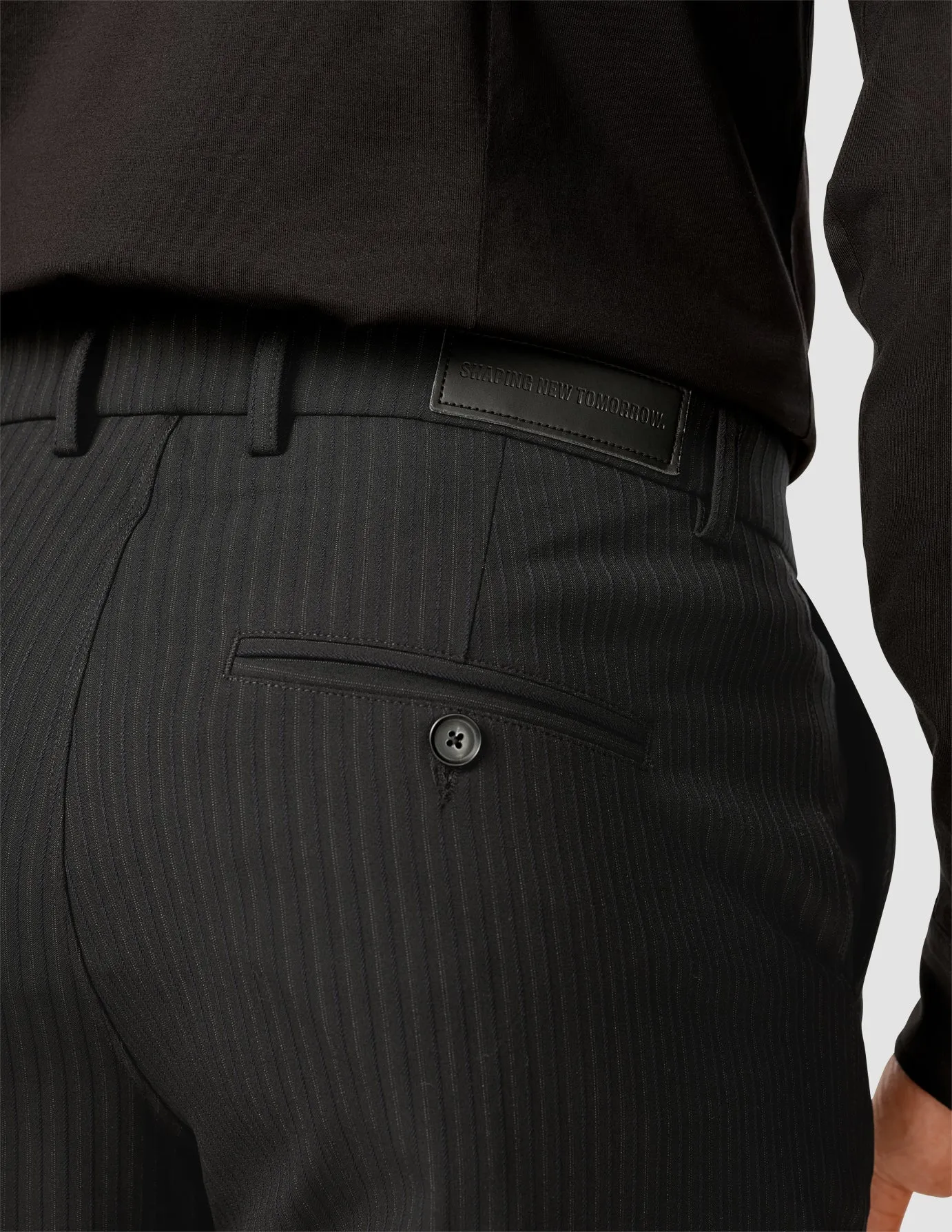 Essential Suit - Mens Asphalt Pinstripe Blazer