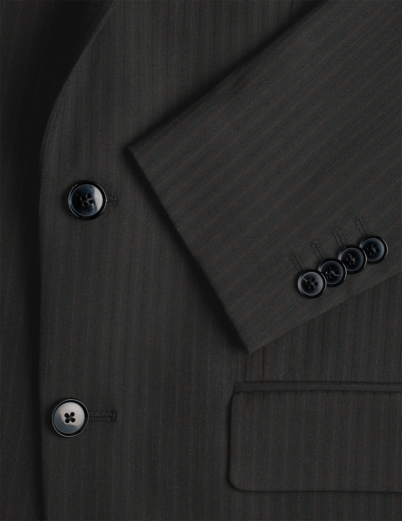 Essential Suit - Mens Asphalt Pinstripe Blazer