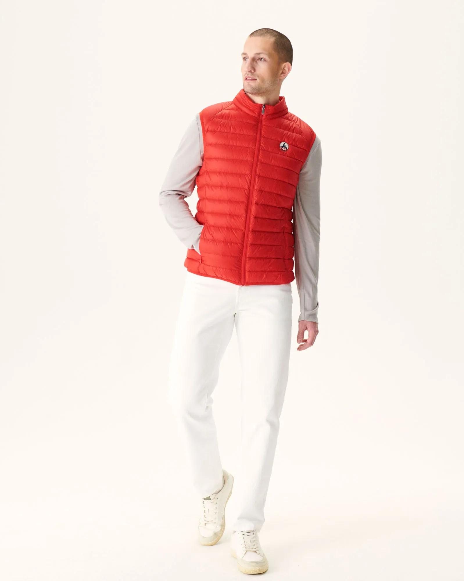 Fire red down jacket Tom