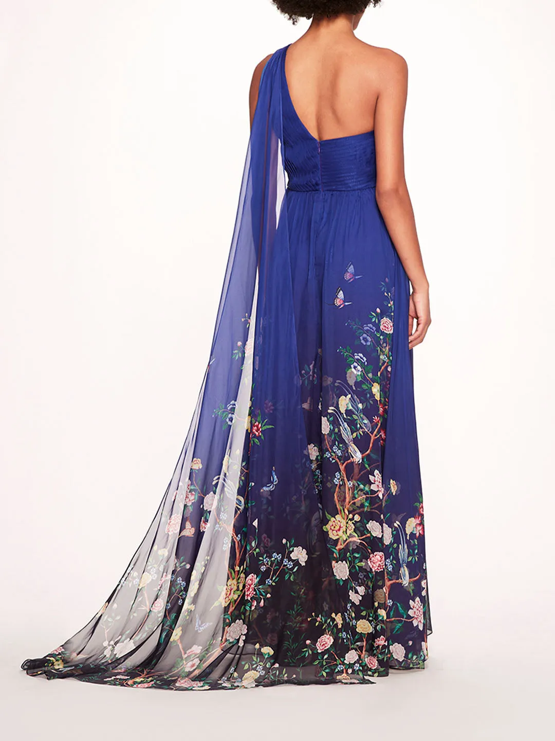 Flowering One Shoulder Gown