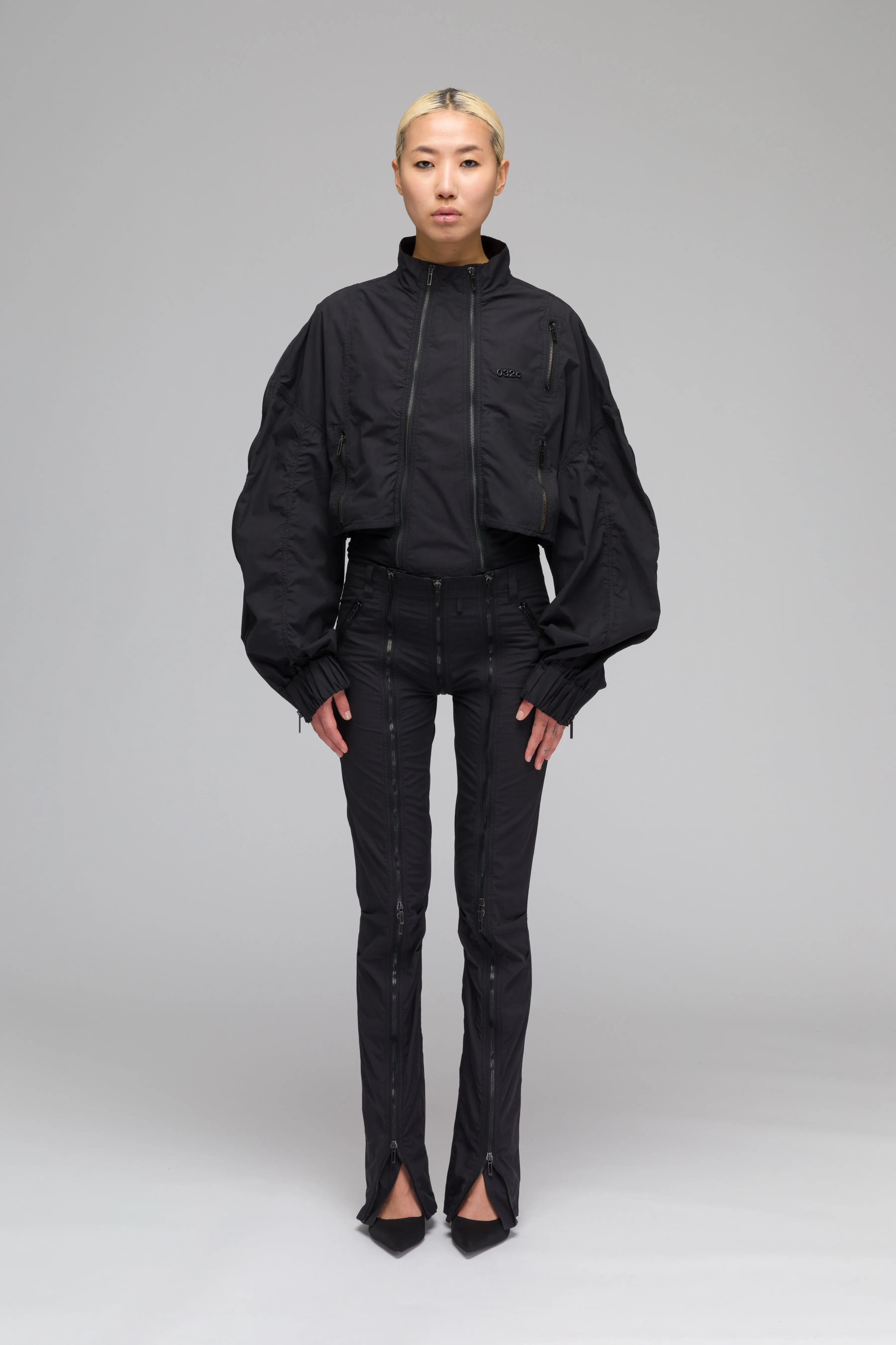 'FULL SPLIT' FITTED ZIPPER TROUSERS