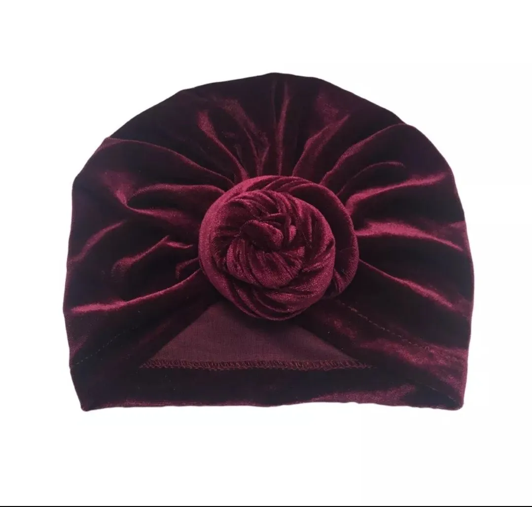 Girls Baby/Toddler Velvet Pretied Headscarf