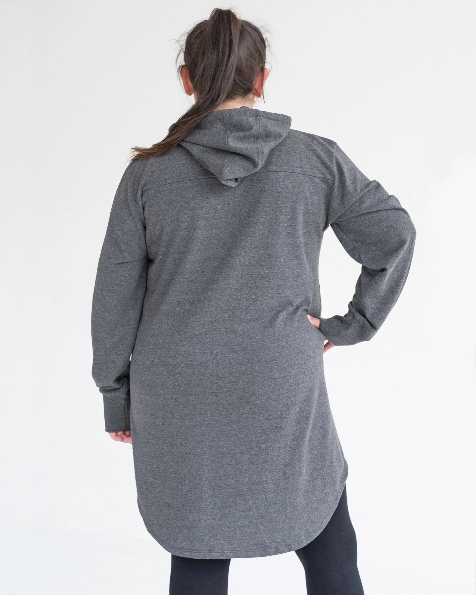 Hoodie Dress - Charcoal