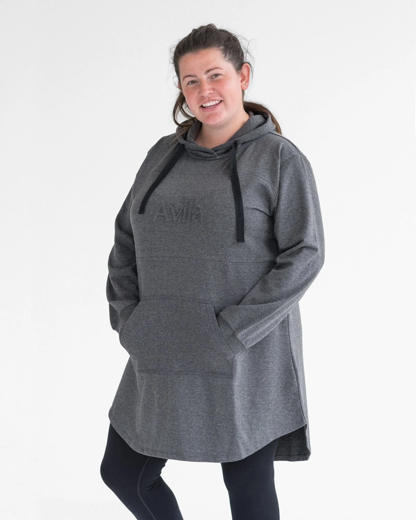 Hoodie Dress - Charcoal