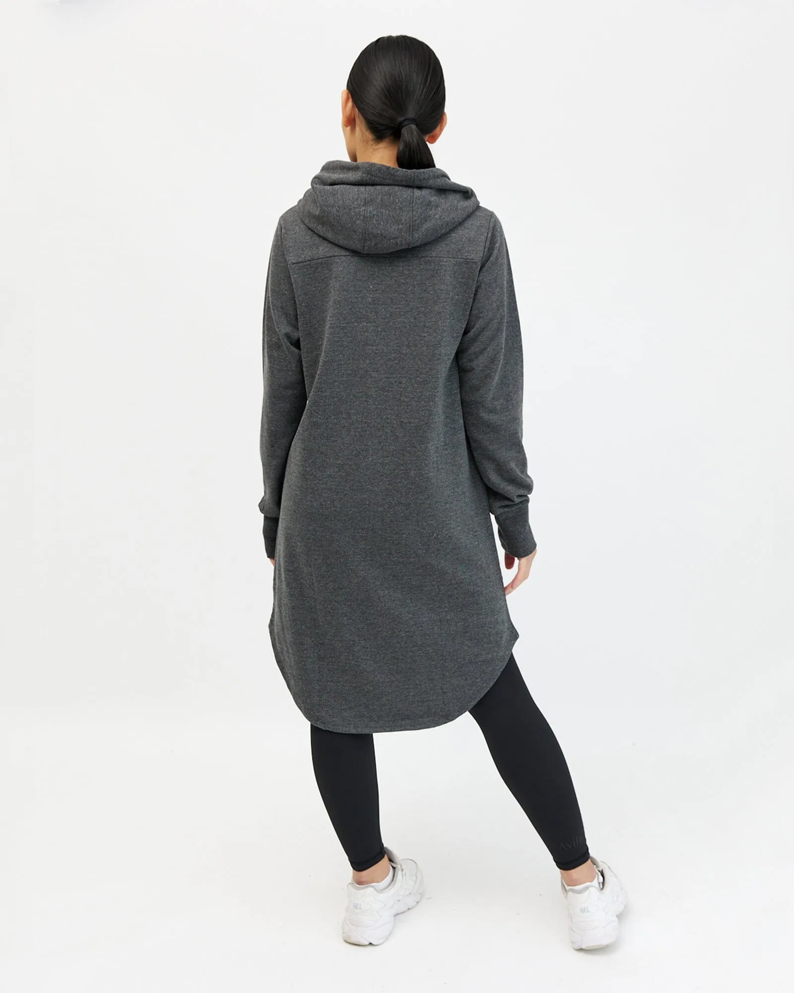 Hoodie Dress - Charcoal