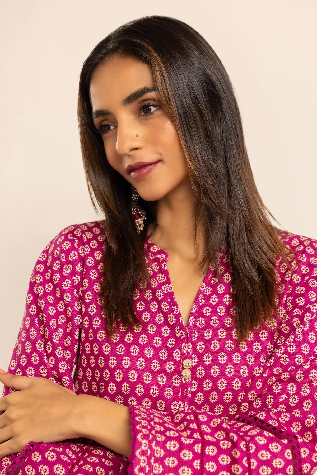 Khaadi Pink Classic Khaddar 2-Piece Suit
