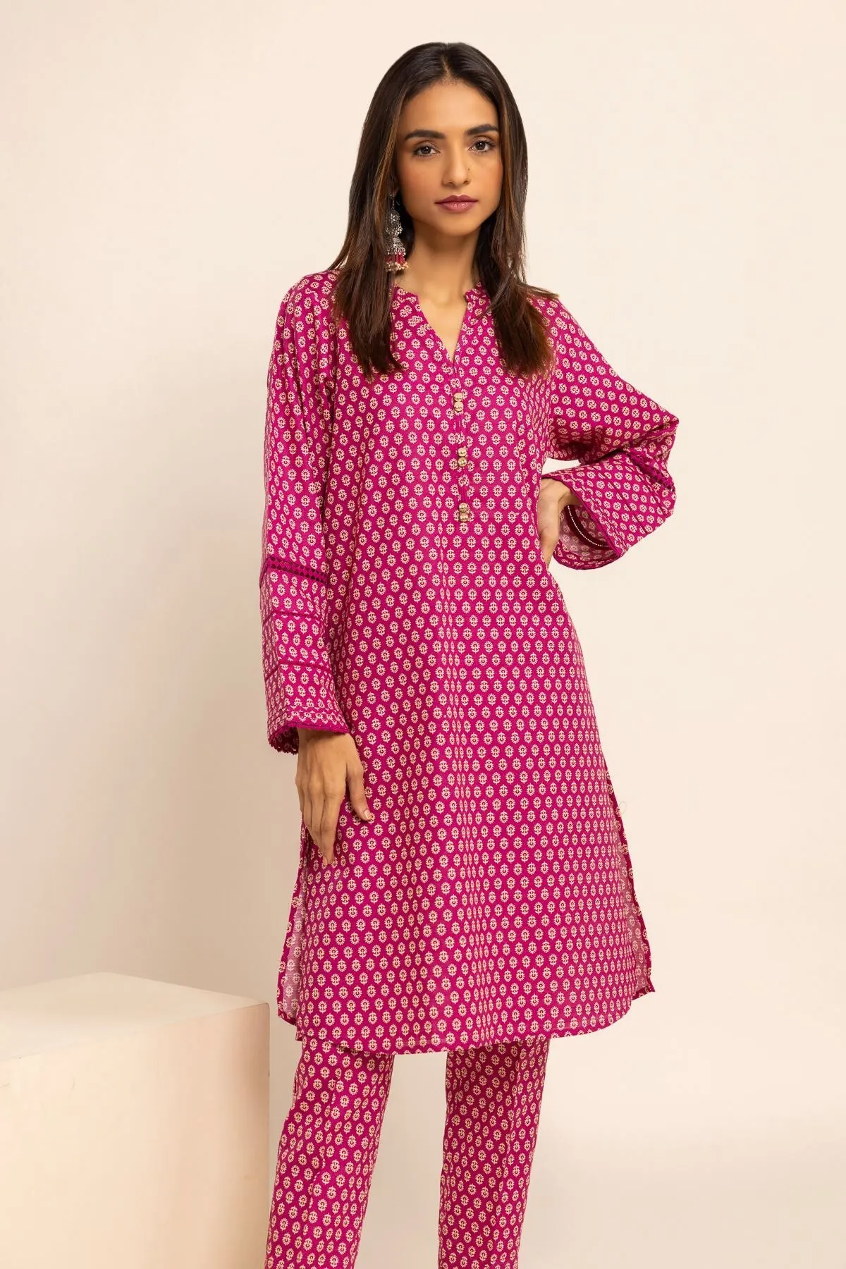 Khaadi Pink Classic Khaddar 2-Piece Suit
