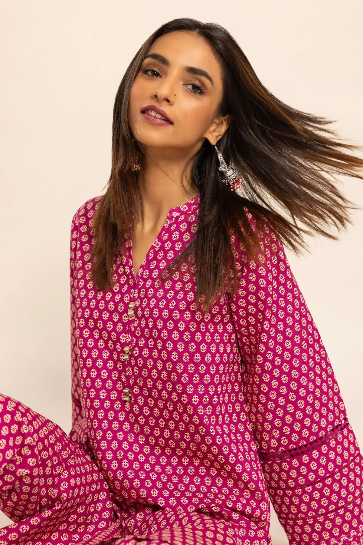 Khaadi Pink Classic Khaddar 2-Piece Suit