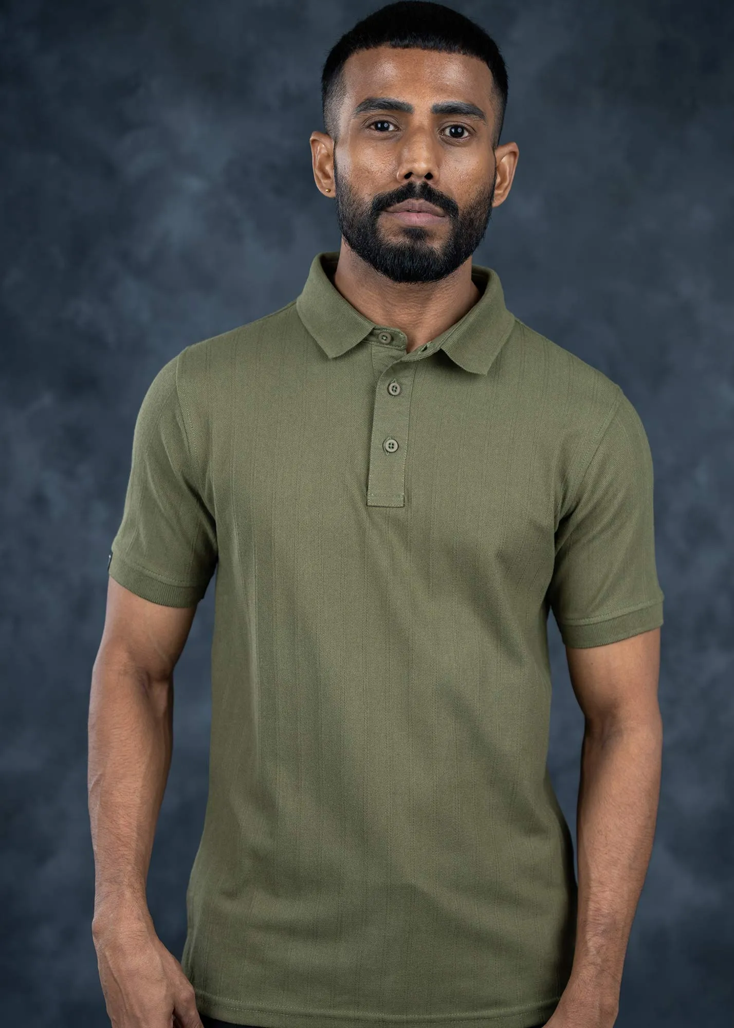 LCY | Structured Vertical Stripe Premium Polo