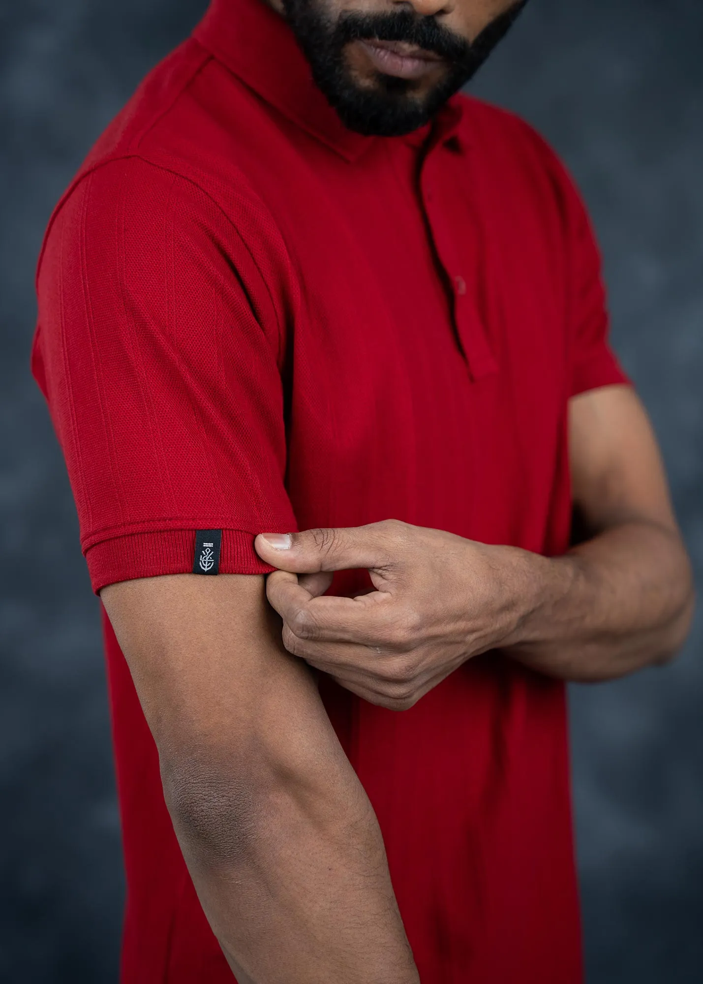LCY | Structured Vertical Stripe Premium Polo