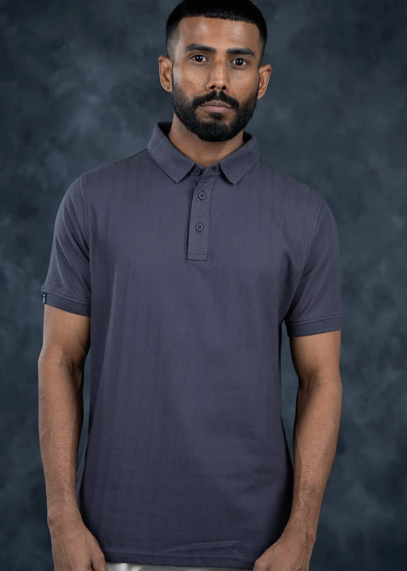 LCY | Structured Vertical Stripe Premium Polo