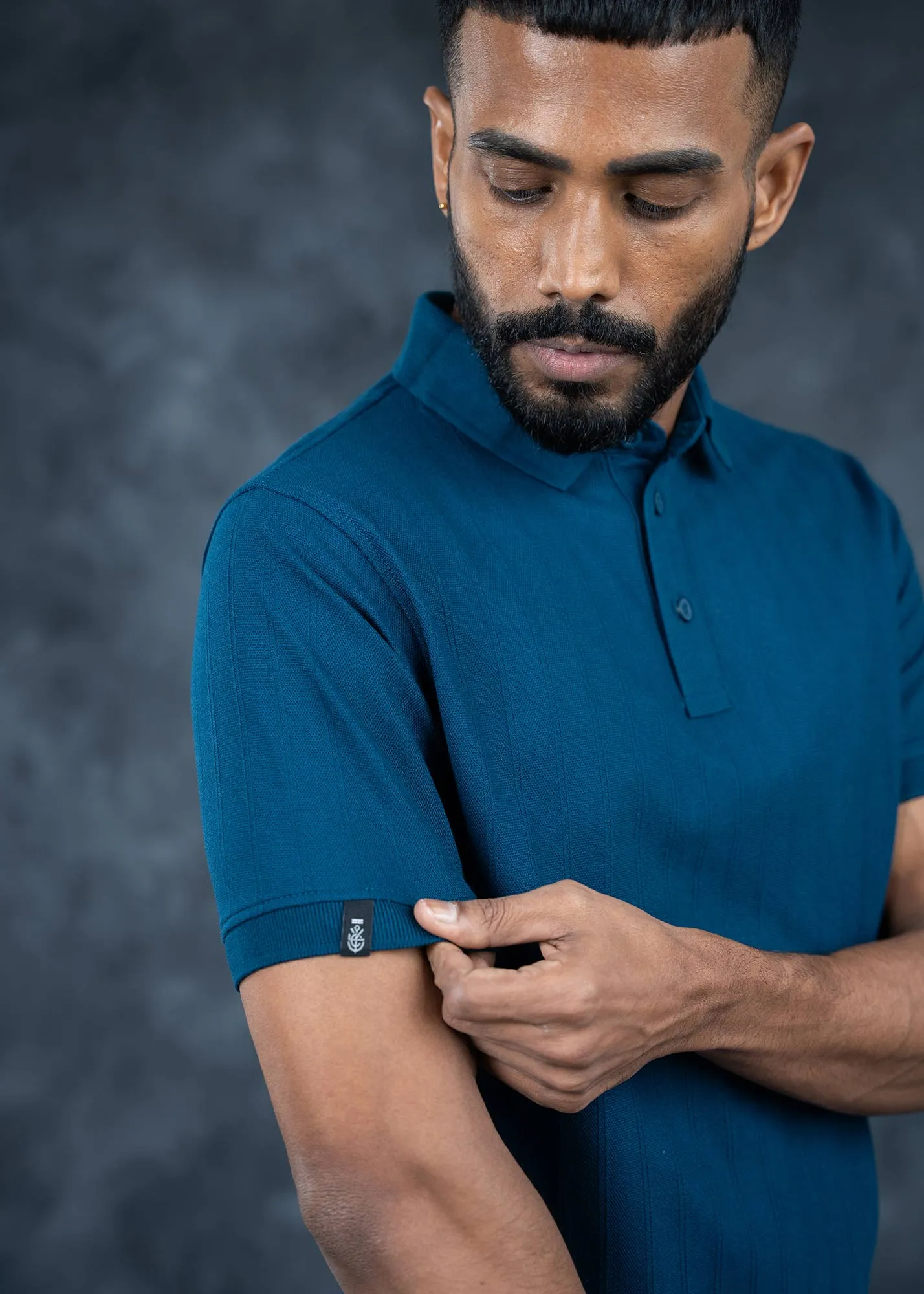 LCY | Structured Vertical Stripe Premium Polo