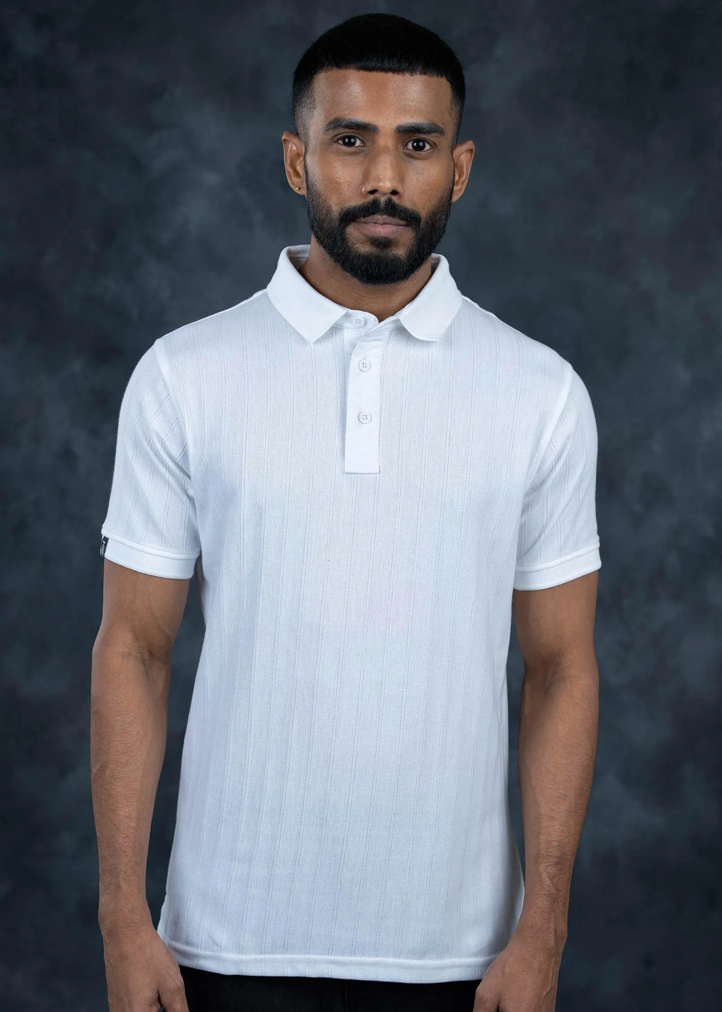 LCY | Structured Vertical Stripe Premium Polo