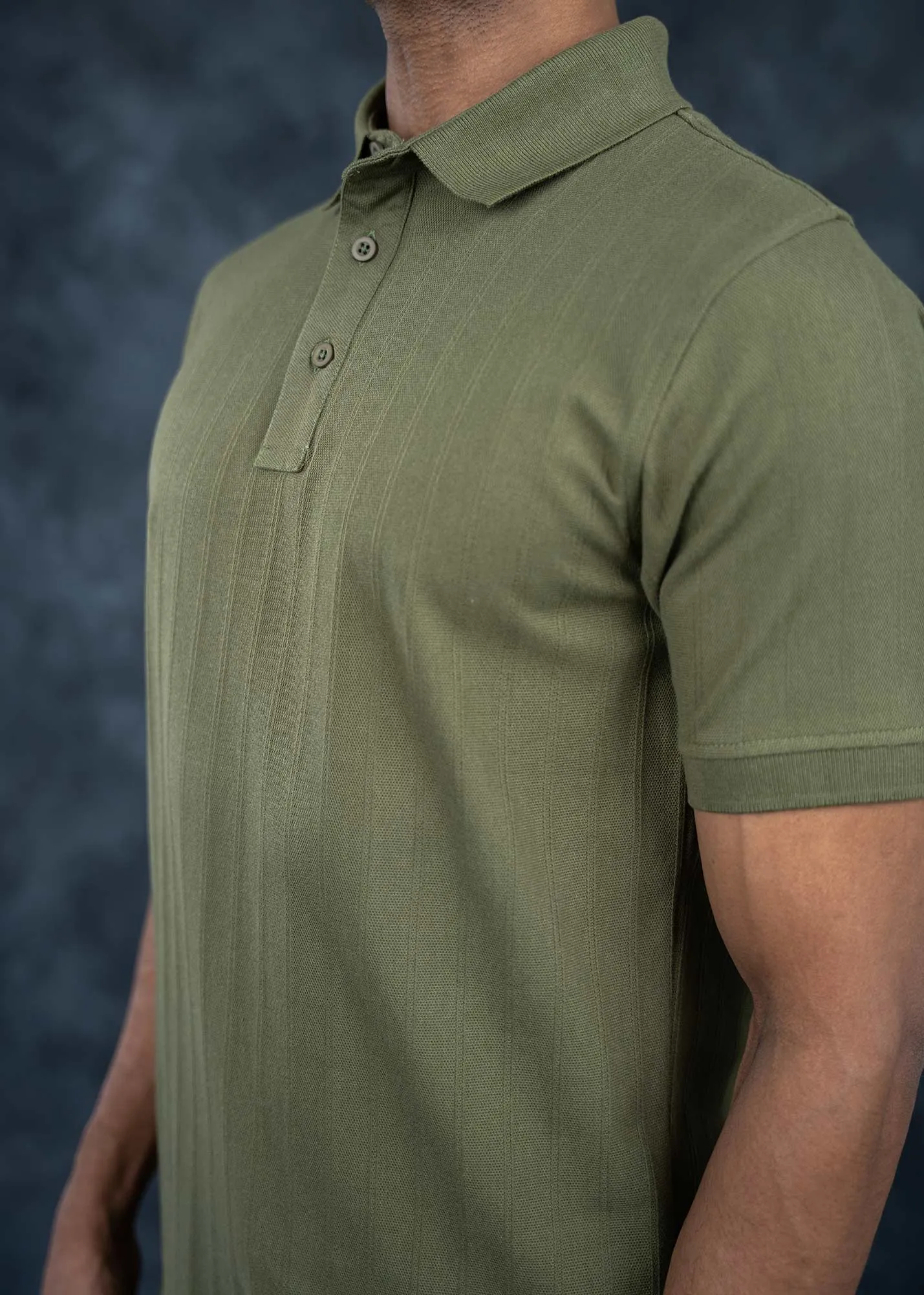LCY | Structured Vertical Stripe Premium Polo