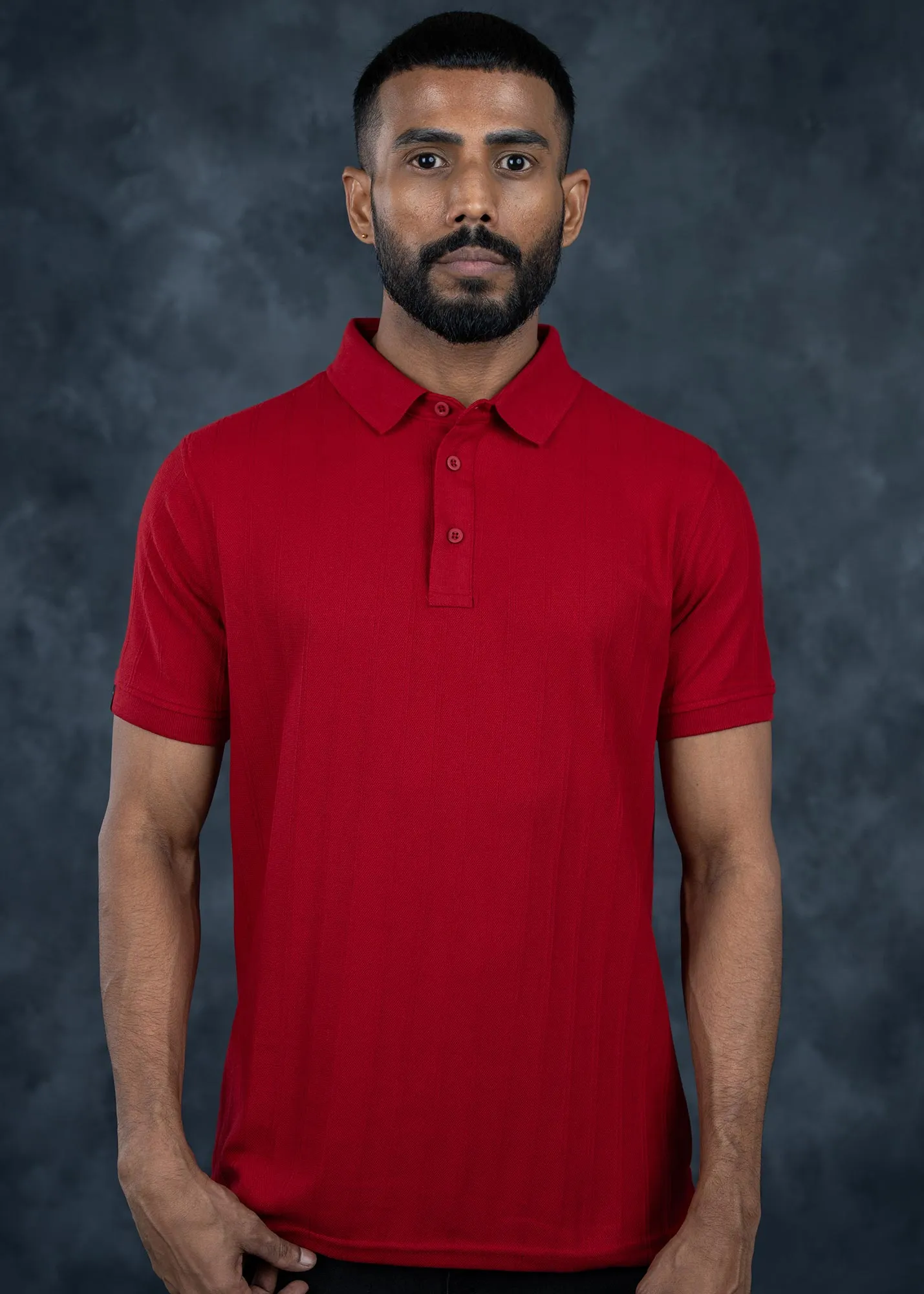 LCY | Structured Vertical Stripe Premium Polo