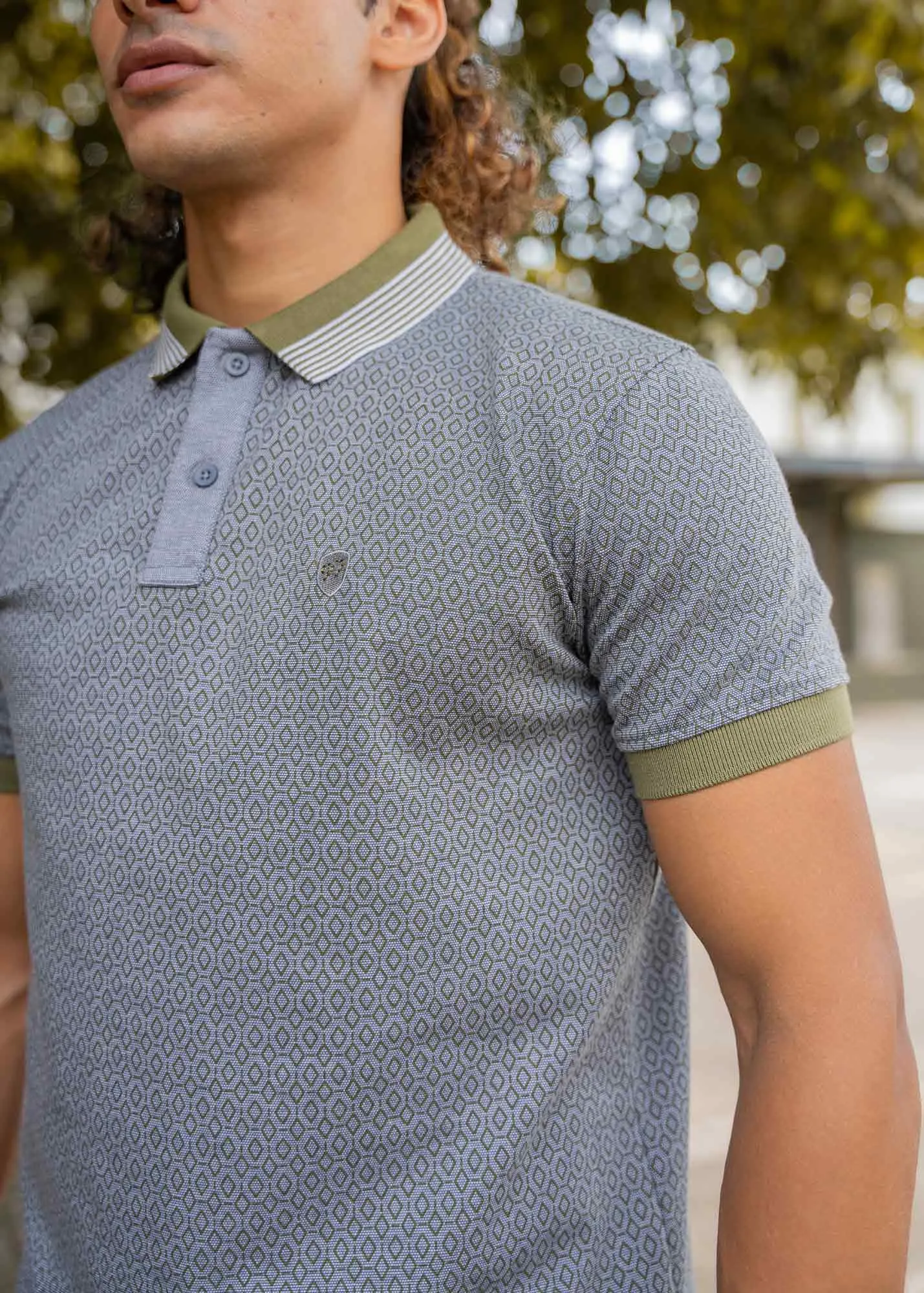 LCY | TIPPED COLLAR BIRD-EYE PIQUE POLO