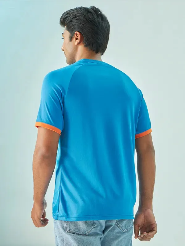 Men INDIA Printed Slim Fit Crew Neck T-shirt with TECHNO GUARD
